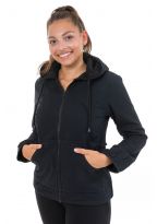 Veste zip capuche noire Taz