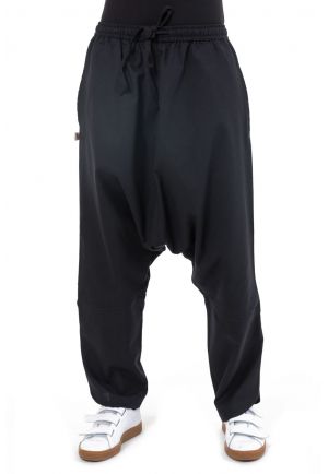 Sarouel long noir uni Pramukha