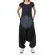 Combi sarouel ethnic noir imprimé mandala