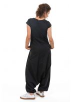 Combi sarouel ethnic noir imprimé mandala