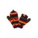 Moufles mitaines rouge uni pure laine et polaire douce