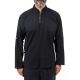 Chemise ethnique col mao manches transformables noir uni Ragyapa