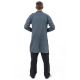Chemise homme tunique kurta zen bleu gris