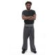 Pantalon thai gris et rayures Tino