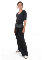 Pantalon thai fisherman noir gris