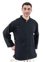 Chemise tibetaine homme ouverture laterale
