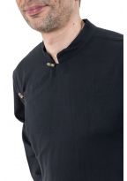 Chemise tibetaine homme ouverture laterale