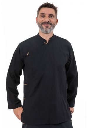 Chemise tibetaine homme ouverture laterale