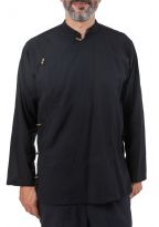 Chemise tibetaine homme ouverture laterale