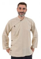 Chemise tibetaine homme ouverture laterale