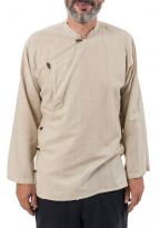 Chemise tibetaine homme ouverture laterale