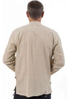 Chemise tibetaine homme ouverture laterale