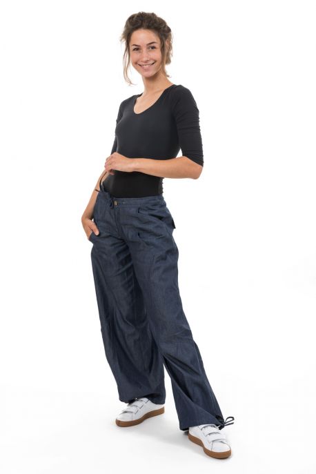 Pantalon jean denim hybride street chic Lina