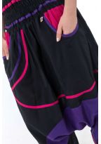 Saroual femme elastique grande taille Neon