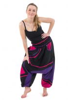 Saroual femme elastique grande taille Neon