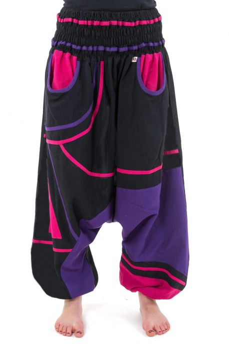 Saroual femme elastique grande taille Neon