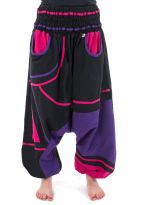 Saroual femme elastique grande taille Neon