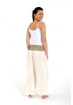 Pantalon aladin ete creme chanvre Ganesh
