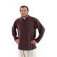 Chemise coton nepalais 3 boutons 1 poche