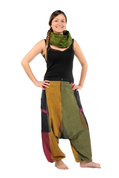 Sarouel Fantazy Reggae big pocket ceinture noire