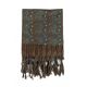 Foulard keffieh coton Roots connection marron bleu