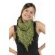 Cheche foulard coton psychedelic square kaki noir