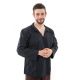 Chemise col relax coton comme du lin noir