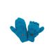 Moufles mitaines turquoise uni pure laine et polaire douce
