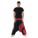 Sarouel grande taille elastique noir rouge Pataya