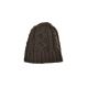 Bonnet torsades gris laine et polaire douce