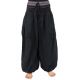 Pantalon saroual bouffant noir sari brillant Kevah