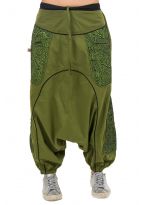 Sarouel mixte psychedelic camouflage poches et zip Brazkah
