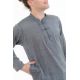 Chemise col mao homme gris chine Louis