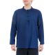 Chemise col mao homme bleu nuit Pio zoom