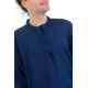 Chemise col mao homme bleu nuit Pio