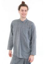Chemise ethnique col mao Luis face