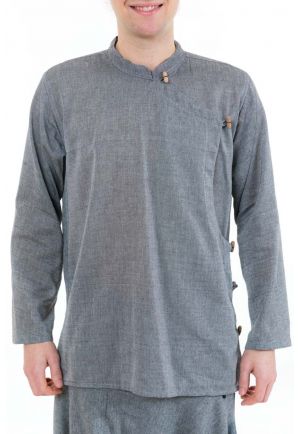 Chemise ethnique col mao Luis zoom