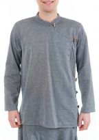 Chemise ethnique col mao Luis zoom