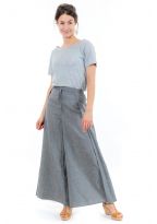 Pantalon femme fluide fendu Indra face