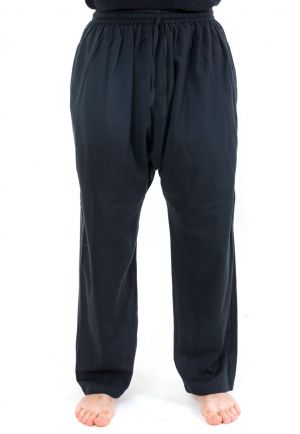 Pantalon sarwel droit traditionnel Nepal noir zoom