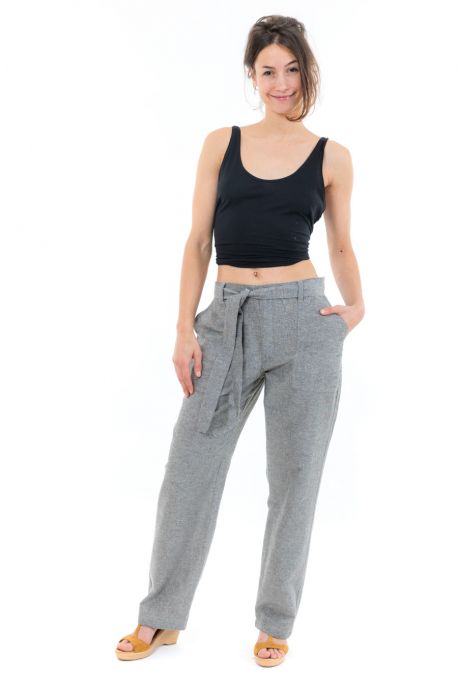 Pantalon droit mixte cool chic face