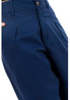 Pantalon carotte basic chic dark blue