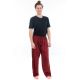 Pantalon japonais relax chic mixte bordeaux zoom