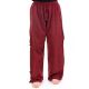 Pantalon japonais relax chic mixte bordeaux zoom