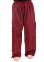 Pantalon japonais relax chic mixte bordeaux zoom