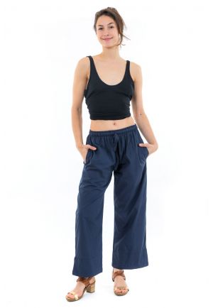 Pantalon large classic chic marine Esy