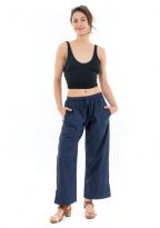 Pantalon large classic chic marine Esy