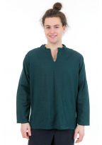 Chemise tunique col mao V homme