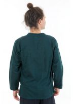 Chemise tunique col mao V homme