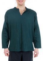 Chemise tunique col mao V homme